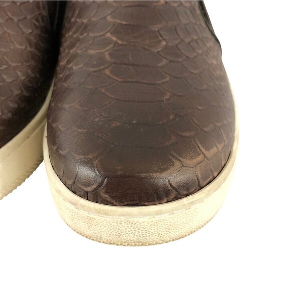 J Slides Womens Shoes Sneakers Faux Snakeskin Slip On Brown Size 10 - Picture 5 of 8